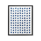 Hearts Watercolor Pattern Framed Canvas Print Gallery Image 6