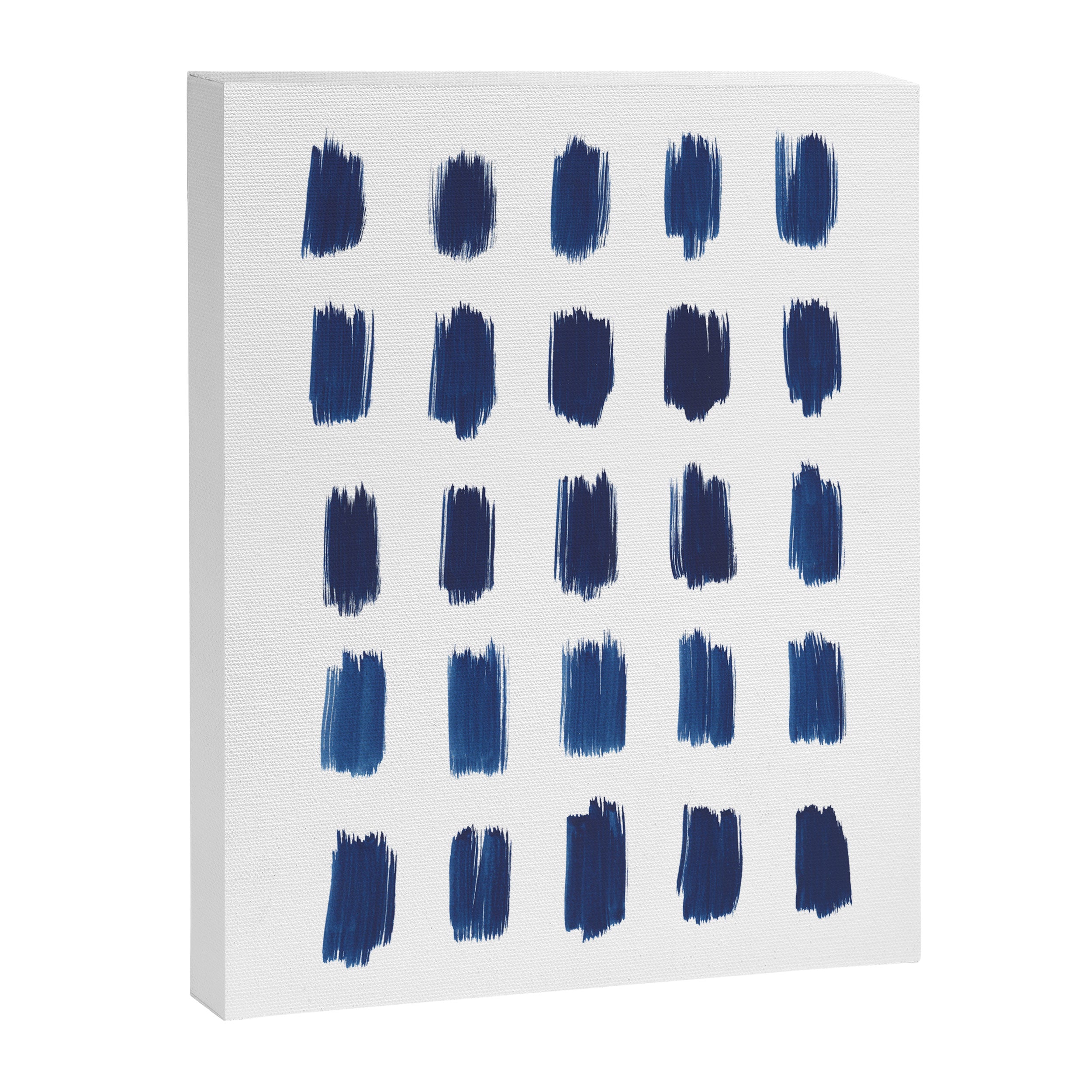 Indigo Abstract Brush Strokes | No. 6 Canvas Print Gallery Image 6