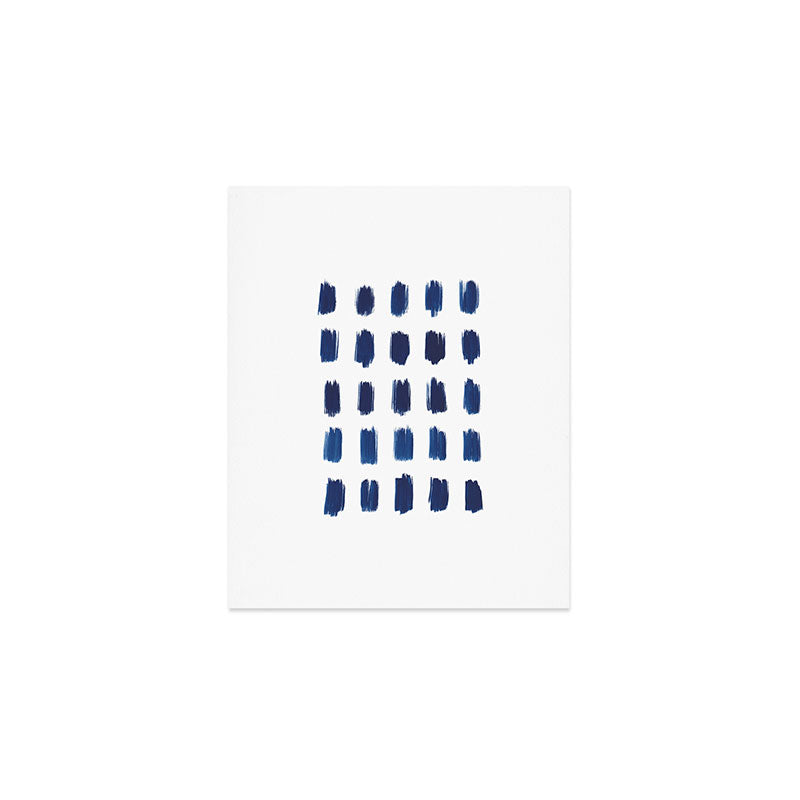 Indigo Abstract Brush Strokes | No. 6 Art Print Gallery Image 1