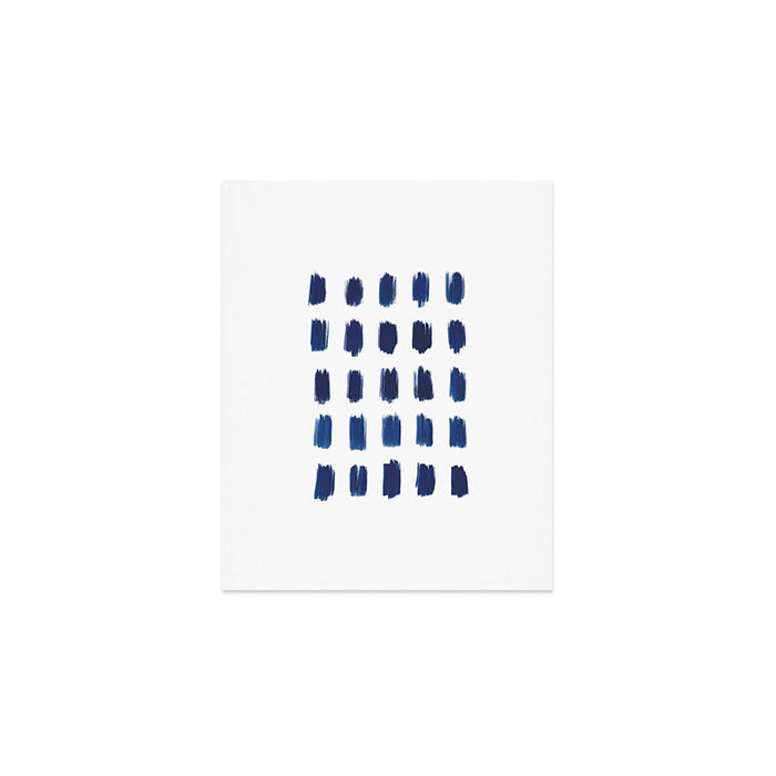 Indigo Abstract Brush Strokes | No. 6 Art Print Gallery Image 1
