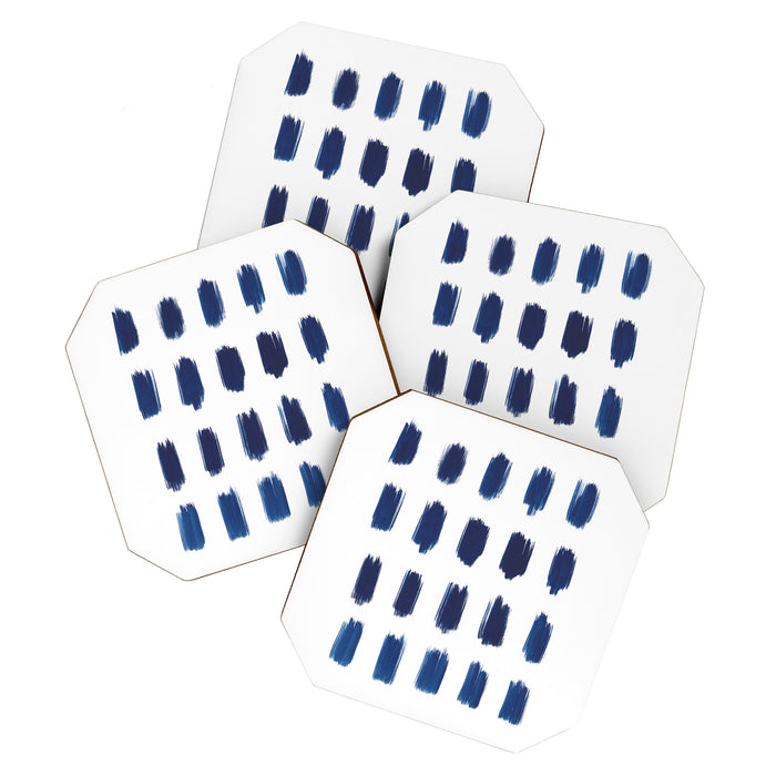Indigo Abstract Brush Strokes | No. 6 Coaster Gallery Image 1