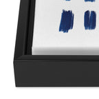 Indigo Abstract Brush Strokes | No. 6 Framed Canvas Print Gallery Image 3