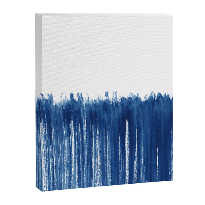 Indigo Abstract Brush Strokes | No. 5 Canvas Print Gallery Image 1