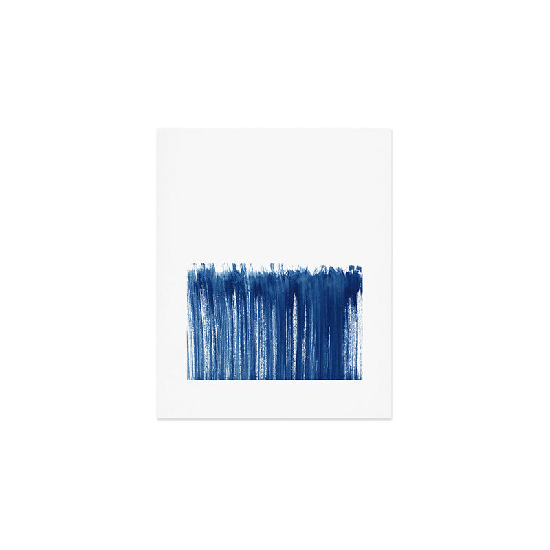 Indigo Abstract Brush Strokes | No. 5 Art Print Gallery Image 1
