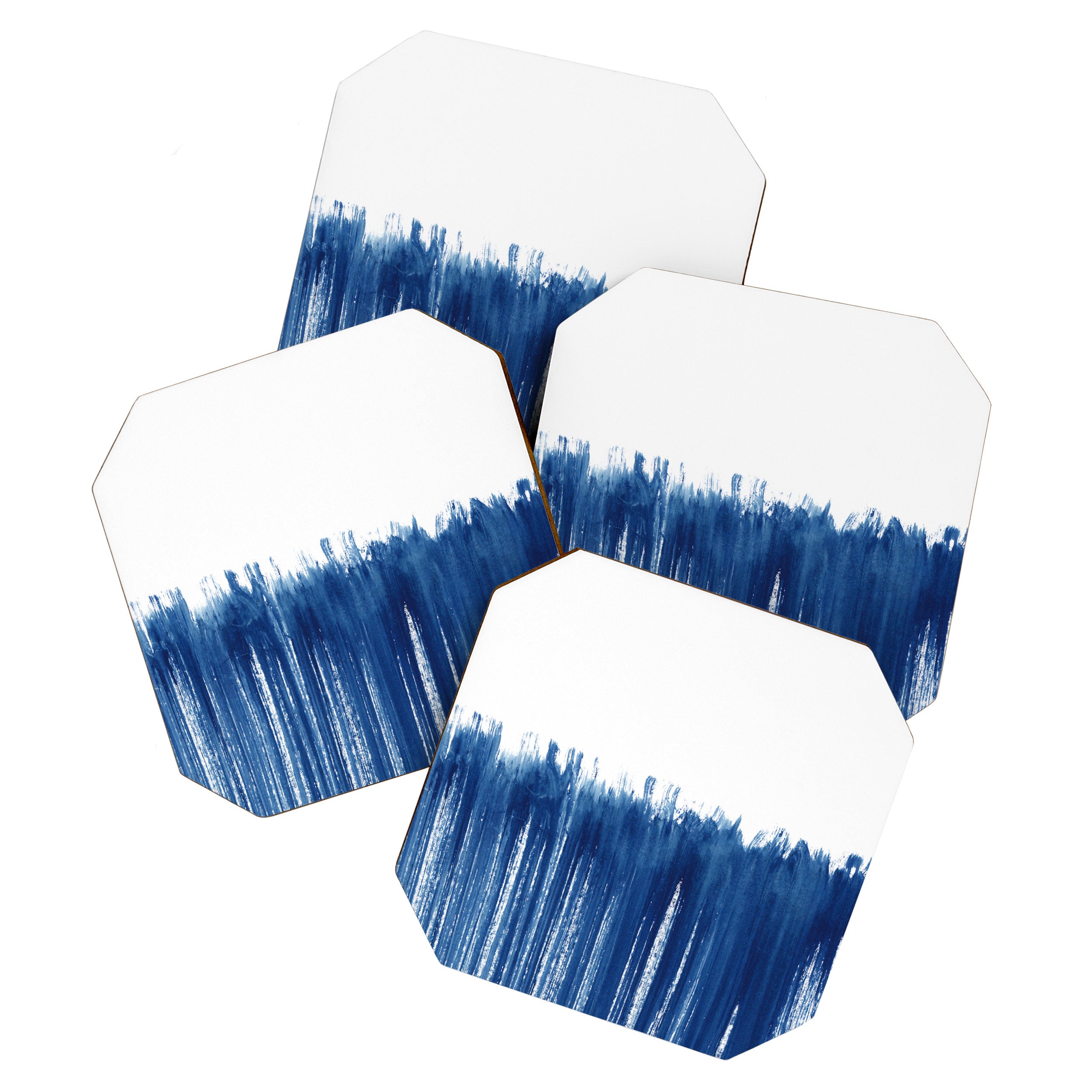 Indigo Abstract Brush Strokes | No. 5 Coaster Gallery Image 1