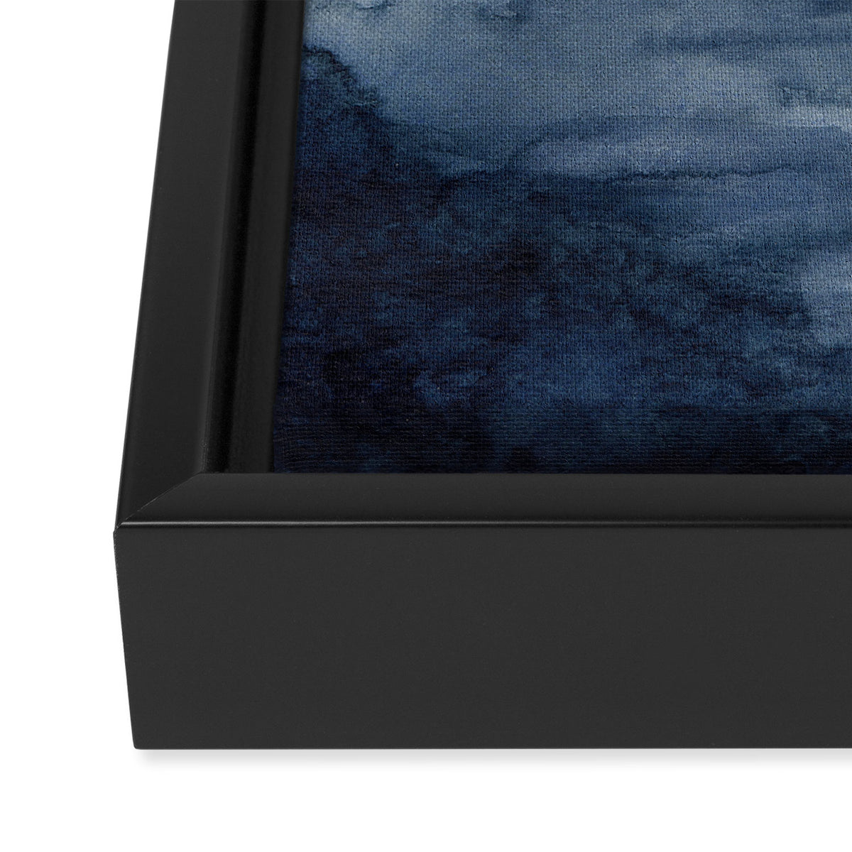 Indigo Abstract Painting | No.2 Framed Canvas Print Gallery Image 3