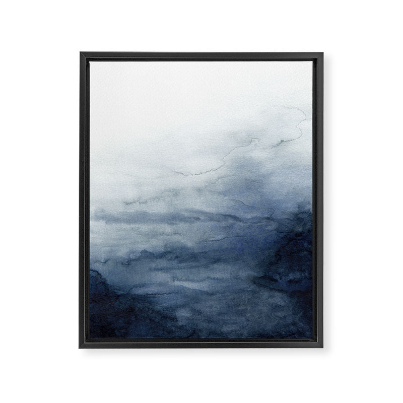 Indigo Abstract Painting | No.2 Framed Canvas Print Gallery Image 6