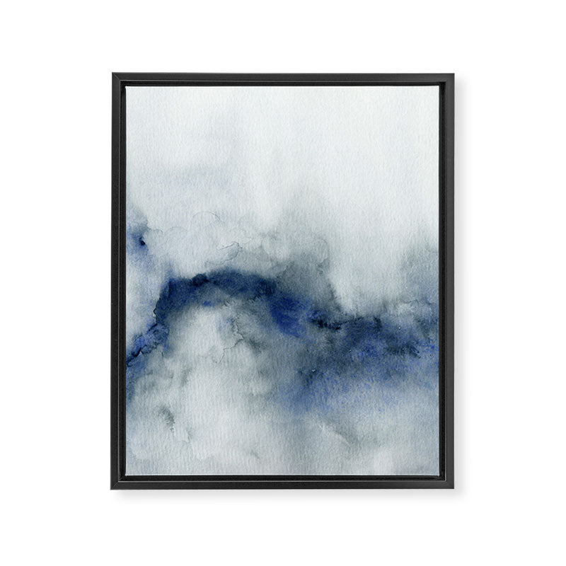 Indigo Abstract Painting | No.3 Framed Canvas Print Gallery Image 8