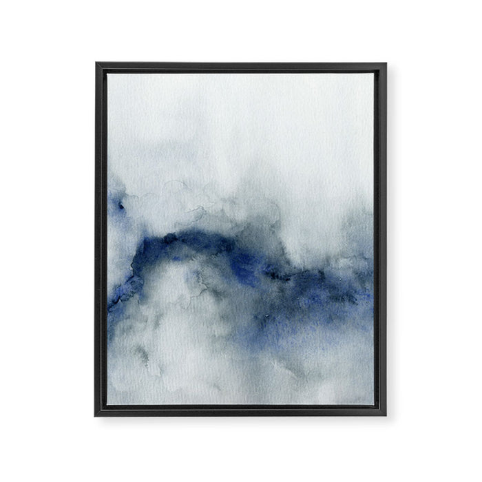 Indigo Abstract Painting | No.3 Framed Canvas Print Gallery Image 1