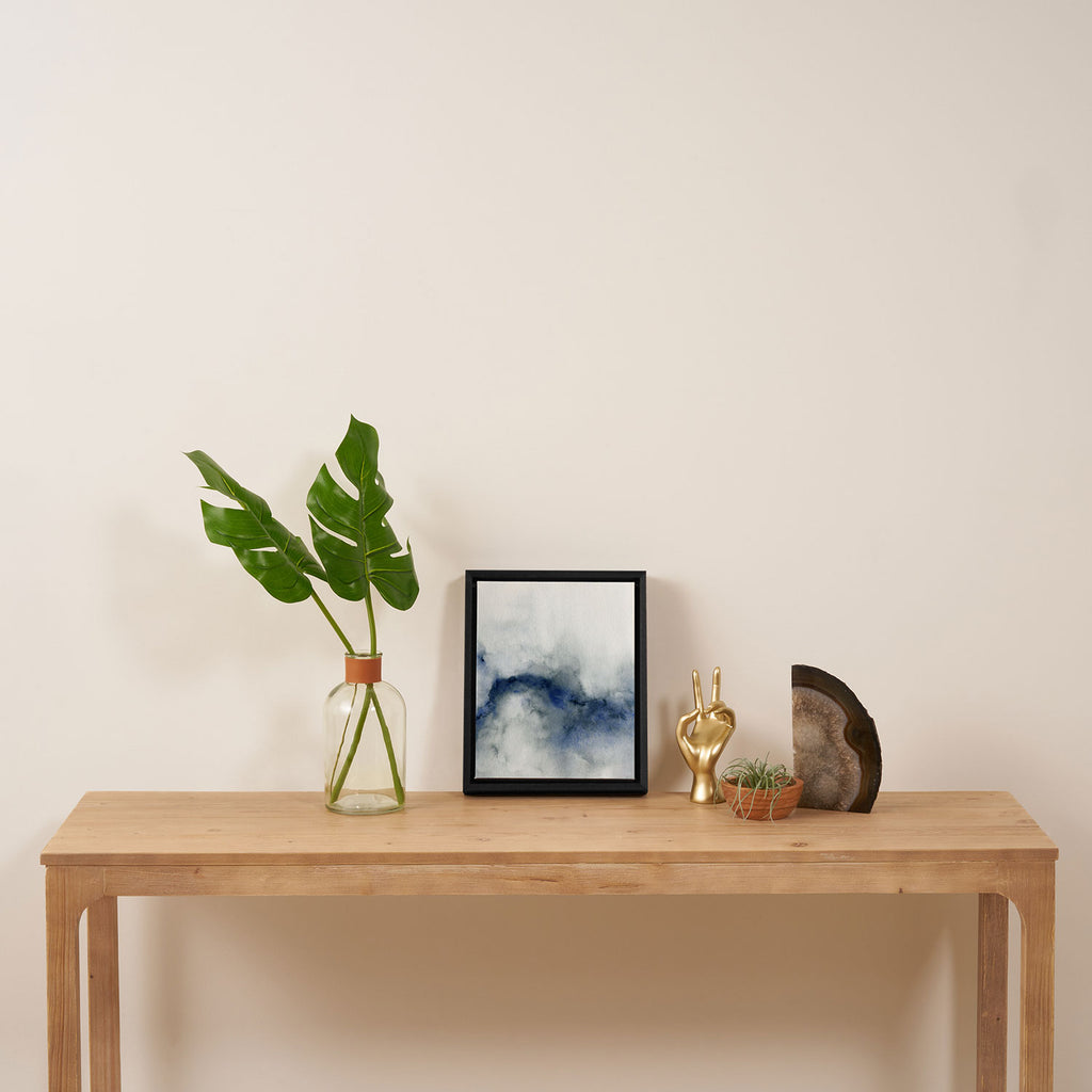Indigo Abstract Painting | No.3 Framed Canvas Print Gallery Image 4