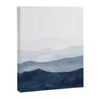 Indigo Abstract Watercolor Mountains Canvas Print Gallery Image 8