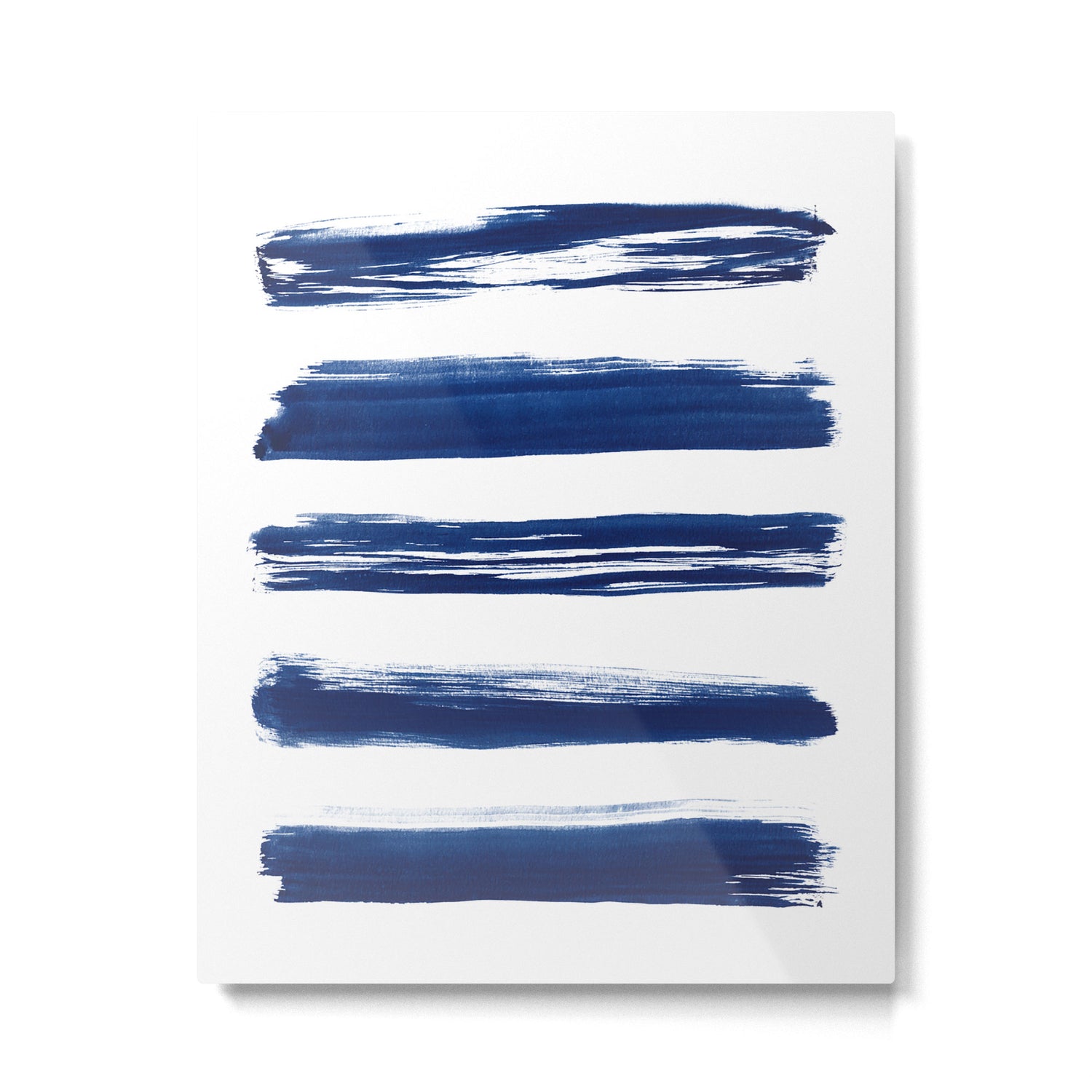 Indigo Brush Strokes | No. 2 Metal Print Gallery Image 4