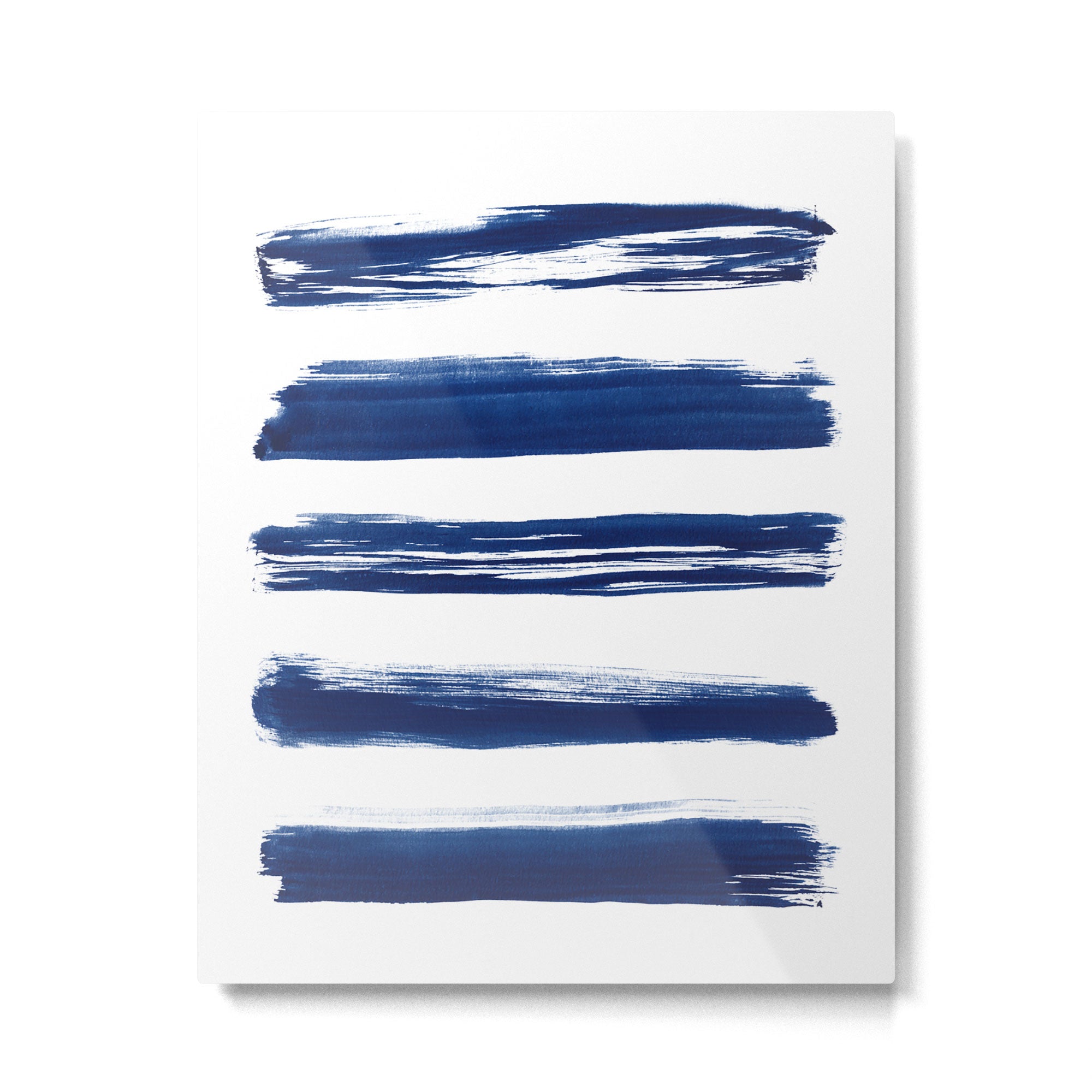 Indigo Brush Strokes | No. 2 Metal Print Gallery Image 4