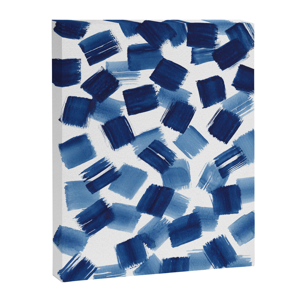 Indigo Brush Strokes | No.1 Canvas Print Gallery Image 8
