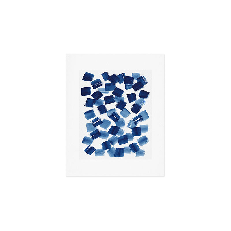 Indigo Brush Strokes | No.1 Art Print Gallery Image 1
