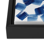 Indigo Brush Strokes | No.1 Framed Canvas Print Gallery Image 3