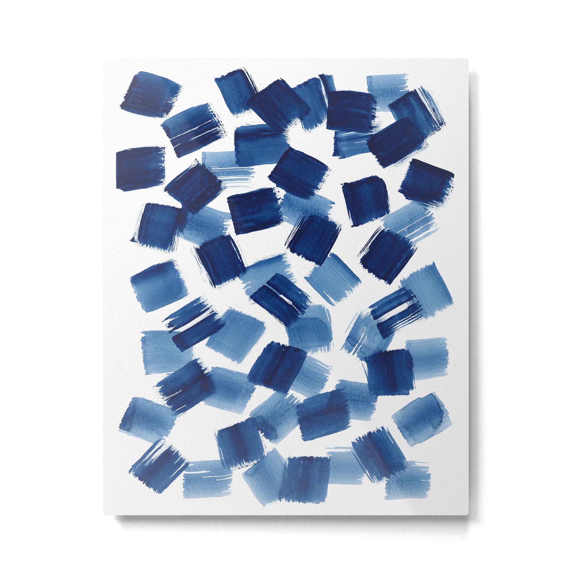 Indigo Brush Strokes | No.1 Metal Print Gallery Image 6
