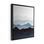 Indigo Mountains Landscape Framed Canvas Print Gallery Image 2