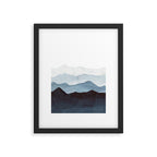 Indigo Mountains Landscape Framed Art Print Gallery Image 5