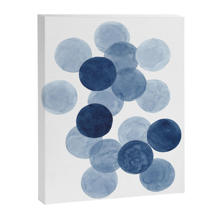 Indigo Ombre Circles Canvas Print Gallery Image 1