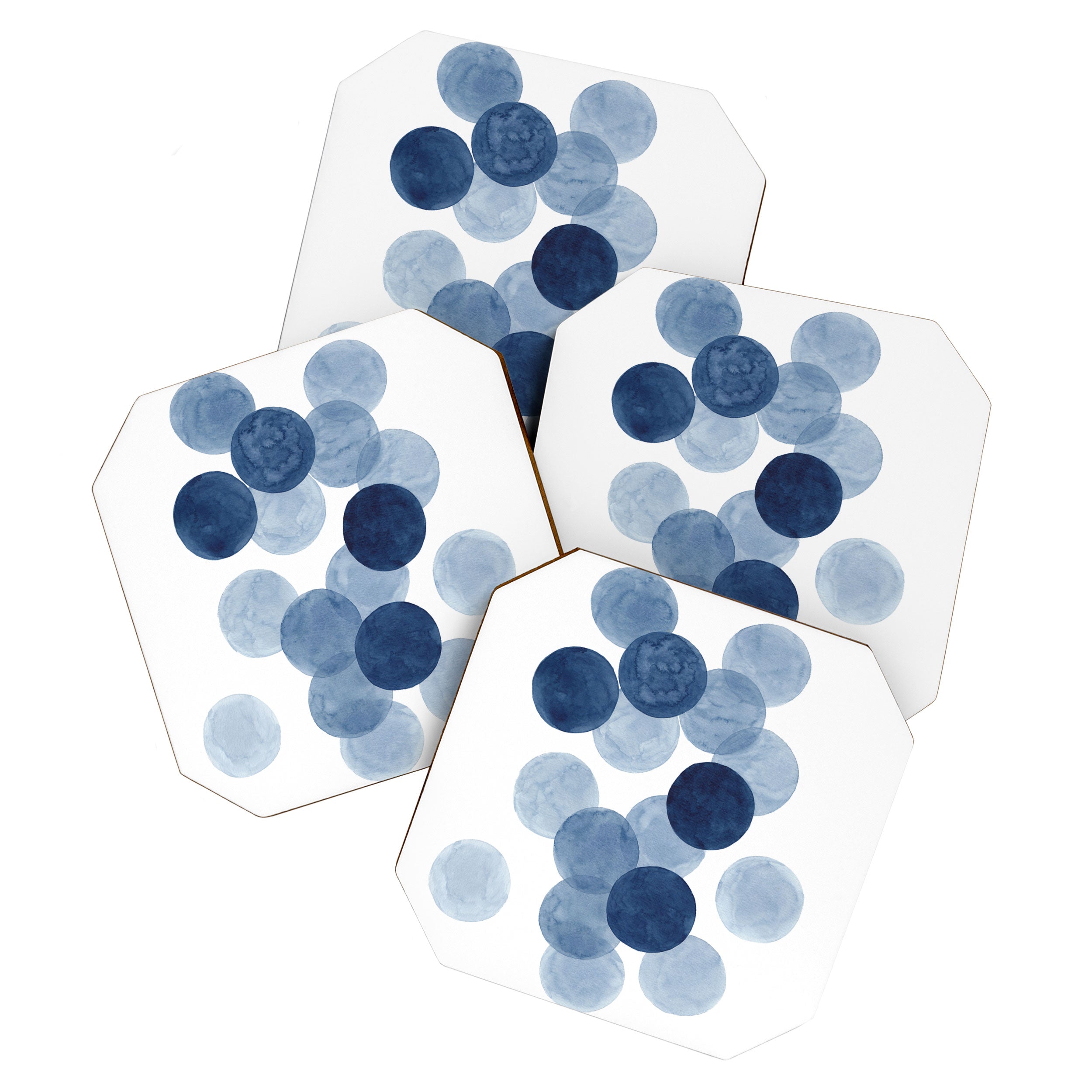 Indigo Ombre Circles Coaster Gallery Image 1