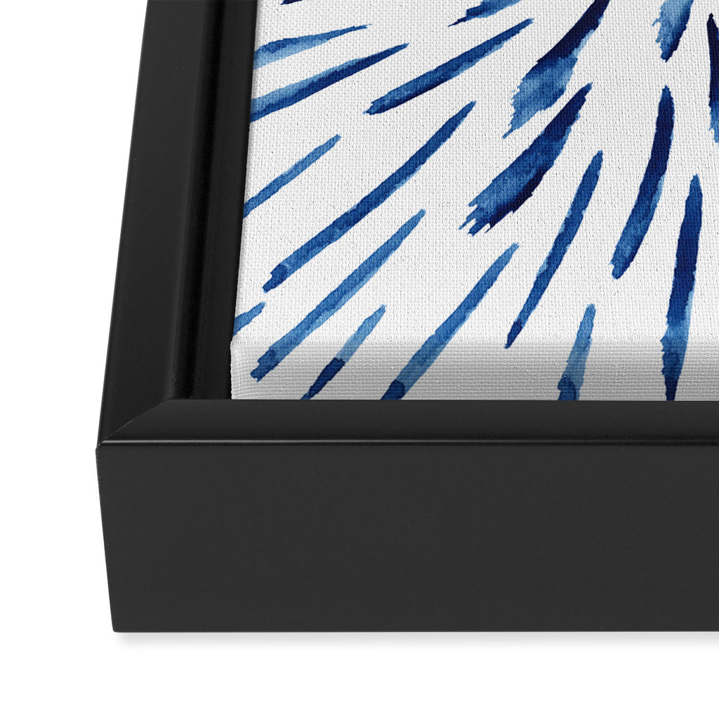 Indigo Sparks | Watercolor Pattern Framed Canvas Print Gallery Image 3