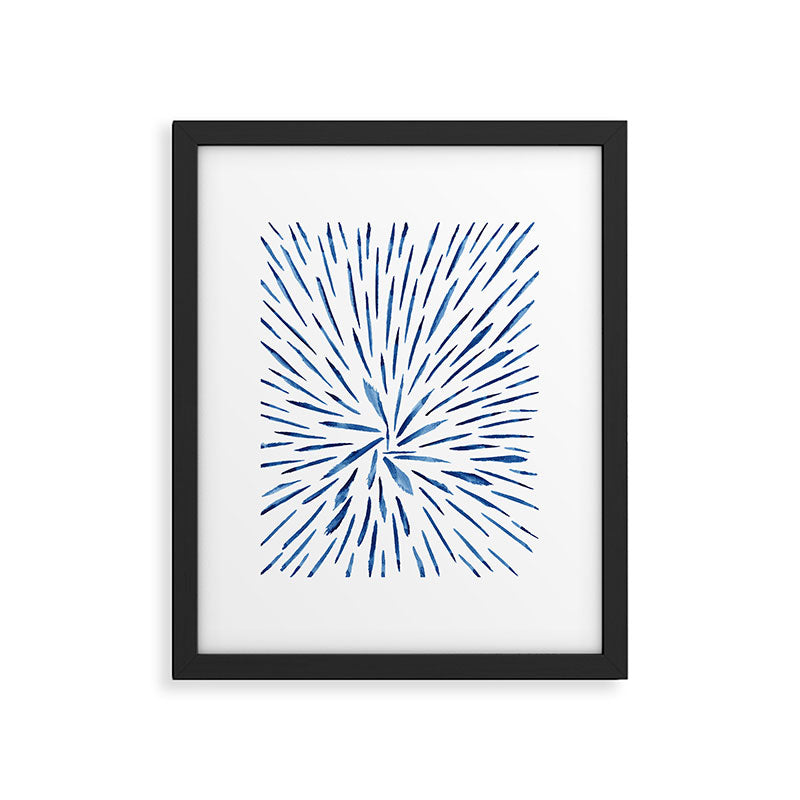 Indigo Sparks | Watercolor Pattern Framed Art Print Gallery Image 5