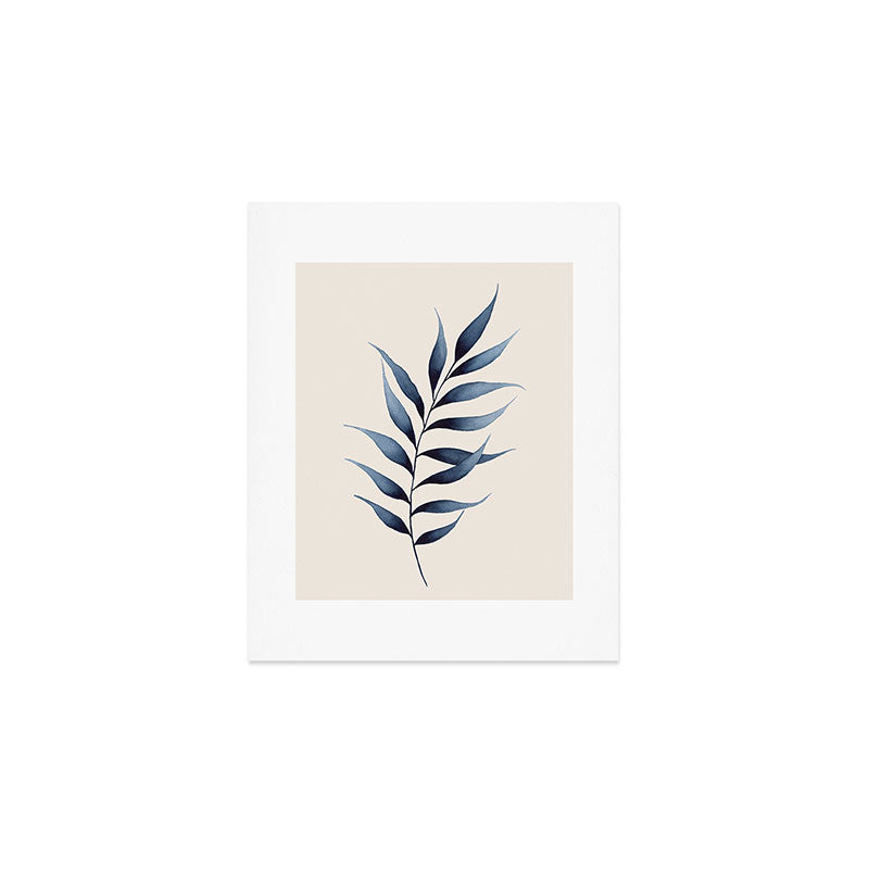 Minimalist Palm Leaf in Watercolour Art Print Gallery Image 1