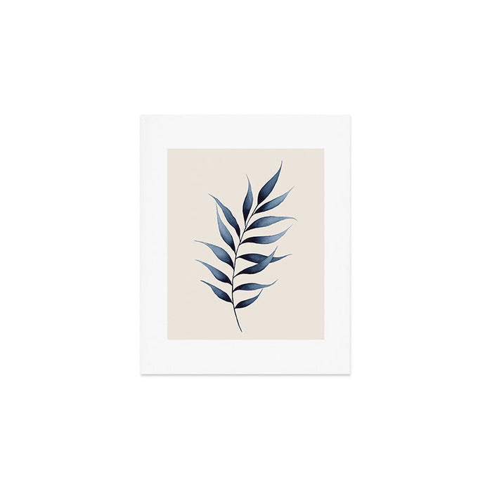 Minimalist Palm Leaf in Watercolour Art Print Gallery Image 1