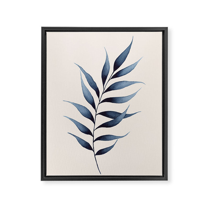 Minimalist Palm Leaf in Watercolour Framed Canvas Print Gallery Image 6
