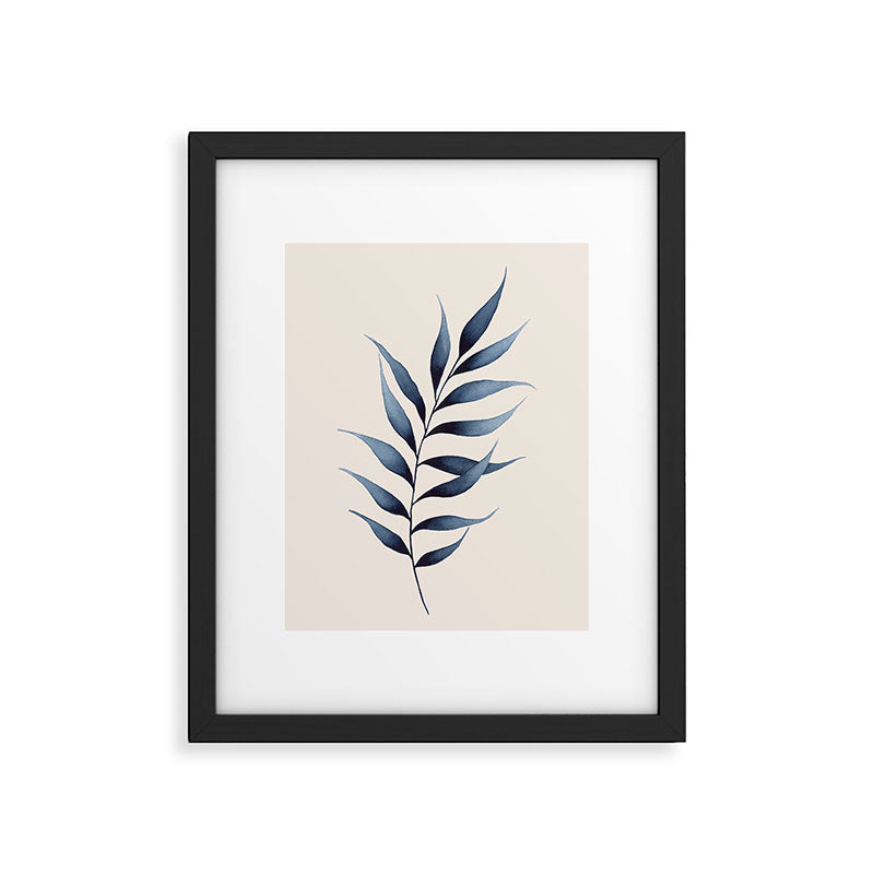 Minimalist Palm Leaf in Watercolour Framed Art Print Gallery Image 5