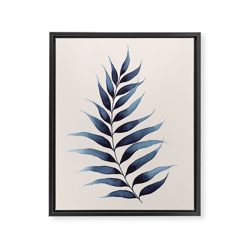 Modern Watercolour Palm Leaf Framed Canvas Print Gallery Image 6