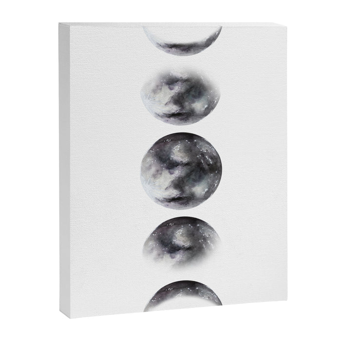 Moon phases watercolor painting Canvas Print Gallery Image 1