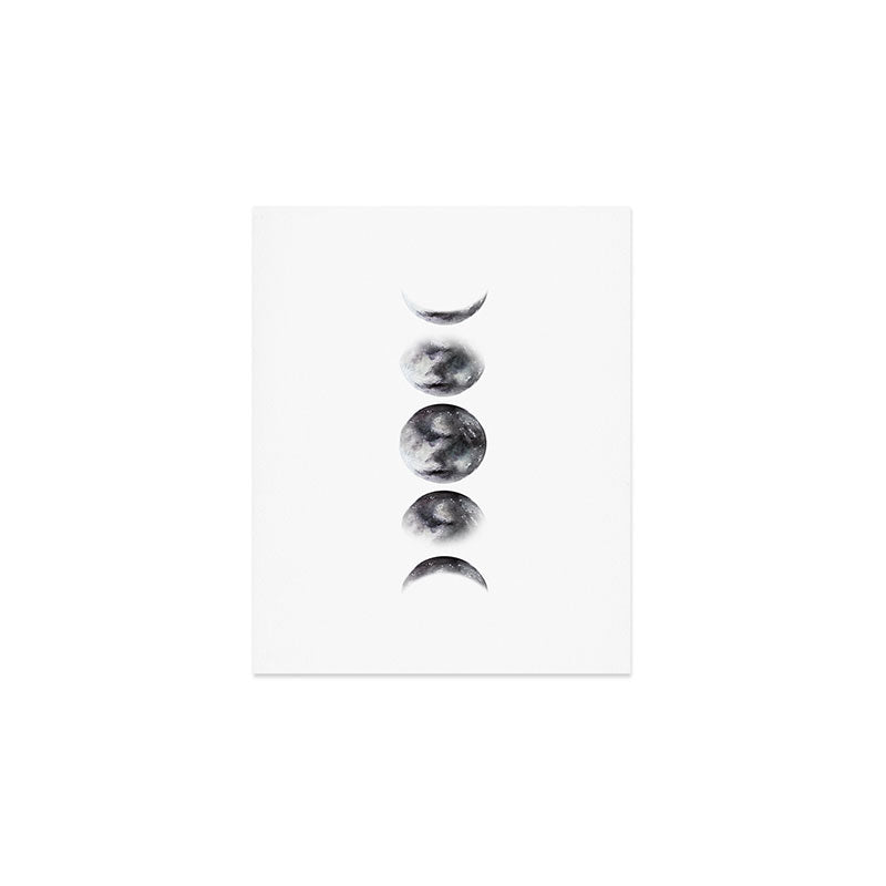 Moon phases watercolor painting Art Print Gallery Image 1