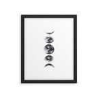 Moon phases watercolor painting Framed Art Print Gallery Image 5