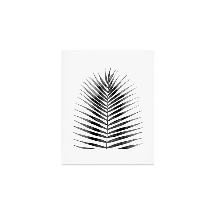 Palm Leaf Watercolor | Black and White Art Print Gallery Image 1