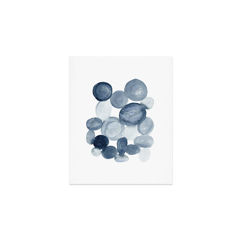 Pebbles Watercolor Abstract Art Print Gallery Image 1