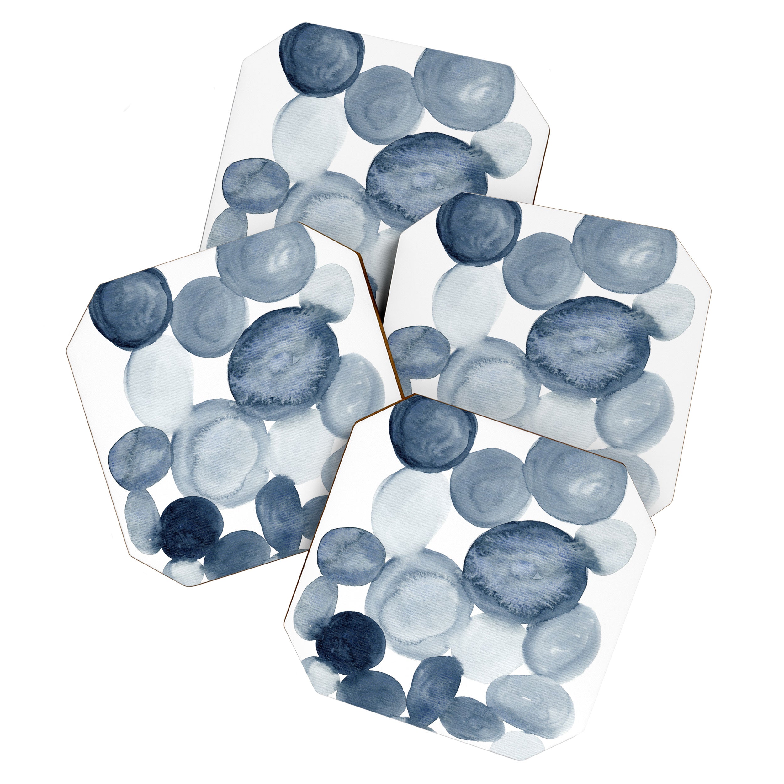 Pebbles Watercolor Abstract Coaster Gallery Image 1