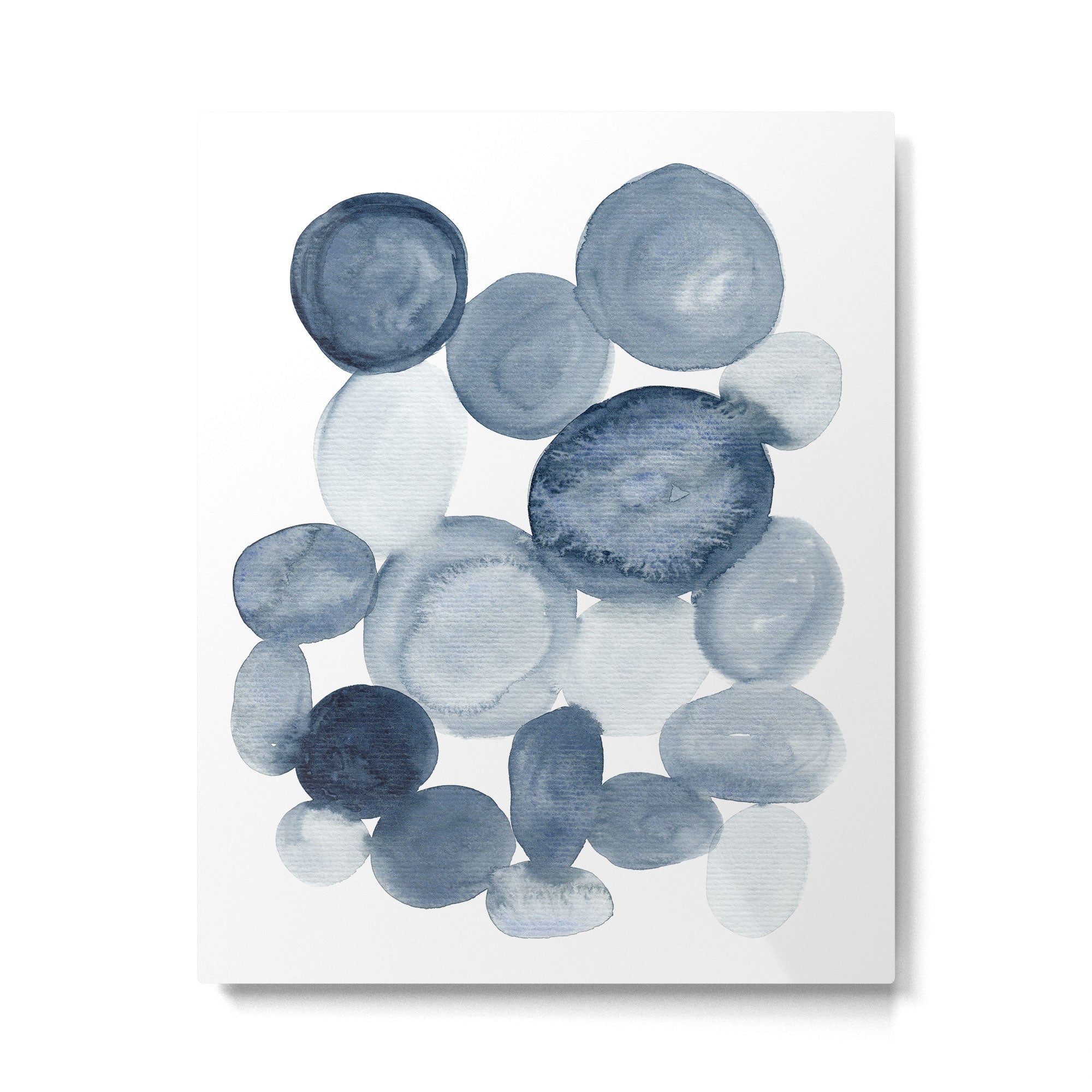Pebbles Watercolor Abstract Metal Print Gallery Image 4