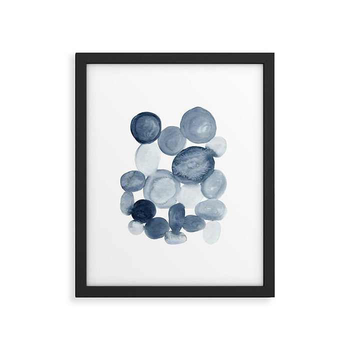 Pebbles Watercolor Abstract Framed Art Print Gallery Image 1