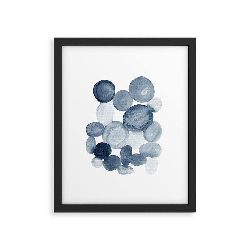 Pebbles Watercolor Abstract Framed Art Print Gallery Image 5