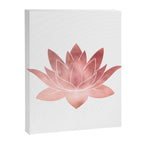 Pink Lotus Flower | Watercolor Texture Canvas Print Gallery Image 8