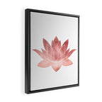 Pink Lotus Flower | Watercolor Texture Framed Canvas Print Gallery Image 2