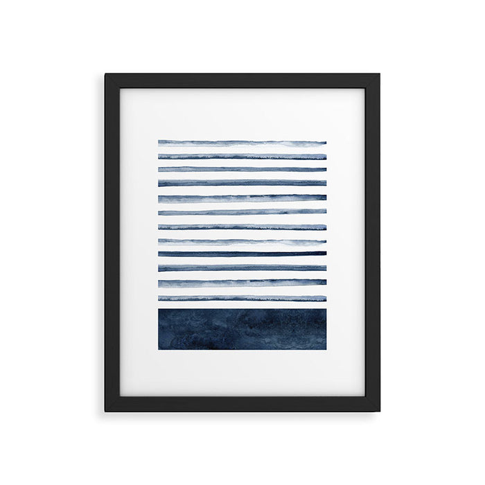 Stripes | Watercolor Pattern Framed Art Print Gallery Image 1