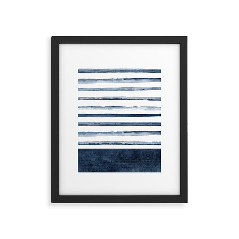 Stripes | Watercolor Pattern Framed Art Print Gallery Image 4
