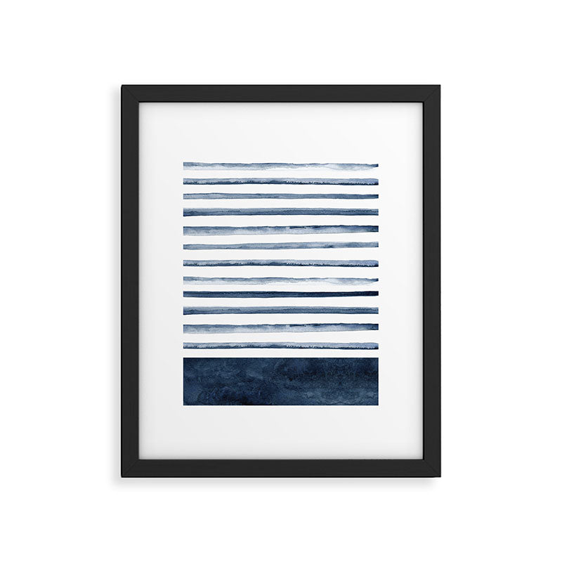 Stripes | Watercolor Pattern Framed Art Print Gallery Image 6
