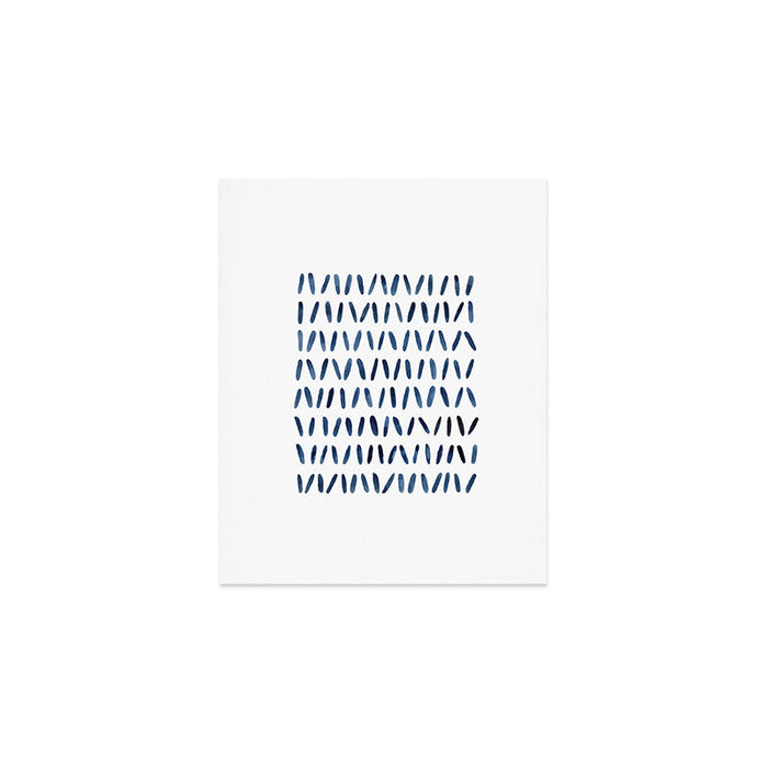 Strokes Pattern | Indigo Watercolor Painting Art Print Gallery Image 1