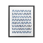 Strokes Pattern | Indigo Watercolor Painting Framed Canvas Print Gallery Image 6
