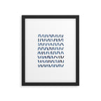 Strokes Pattern | Indigo Watercolor Painting Framed Art Print Gallery Image 5