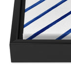 Watercolor lines pattern | Navy blue Framed Canvas Print Gallery Image 3